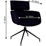 Dieter Knoll NASLANJAČ, kovina, usnje črna | Shoptok.si