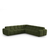 Micadoni Home zelena kotna sedežna garnitura lisa | Shoptok.si