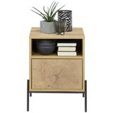 CARRYHOME nočna omarica, črna, barve hrasta | Shoptok.si