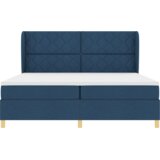  Krevet s opružnim okvirima i madracem - plavi 200x200 cm tkanina | shoptok.hr