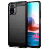  Silikonski ovitek za Xiaomi Redmi Note 10 / Note 10s - mat carbon črn Cene