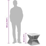  Stolić sa žičanom bazom crni 38x38x38 cm masivno drvo bagrema | shoptok.hr