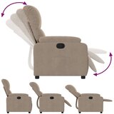  Naslonjač smeđesivi tkanina od mikrovlakana | shoptok.hr