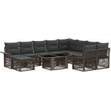  Sjedeća garnitura za vrt 11 kom. Siva i tamno siva poliratan 100 x 55 x 73 cm | Shoptok.si
