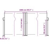  Uvlačiva bočna tenda 140 x 1000 cm plava | shoptok.hr