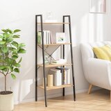 The Living Store 4-nadstropni stoječi regal svetlo rjav in črn 56x35x140 cm - Stoječi Regal, (21554976) | Shoptok.si