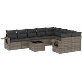  10-dijelni set vrtnih sofa od poliratana s jastucima sivi | shoptok.hr