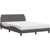 The Living Store Postelja z vzmetnico siva 140x200 cm umetno usnje - Postelja, (21609826) | Shoptok.si