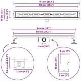  Odvod za tuš s Dječjim pokrivačem Srebrno 80 cm | shoptok.hr