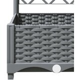 vidaXL Vrtna sadilica s rešetkom svjetlosiva 80x40x121 5 cm PP | shoptok.hr