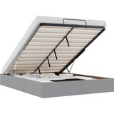Maison Chic Otomanski Posteljni okvir - Dvoposteljna postelja - Zakonska postelja brez vzmetnice siv 140x200 cm blago-J528, (21772885) | Shoptok.si