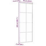  Klizna vrata od aluminija i stakla ESG 76 x 205 cm crna | shoptok.hr