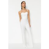 Trendyol Ecru Lined, Woven Accessorized Bridal Jumpsuit | Eponuda.ba