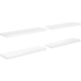 Maison Chic 4 kosi Lebdeče Stenske Police - Viseče police sijaj bele 90x23,5x3,8 cm MDF, (21793523) Cene