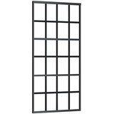  Klizna vrata s priborom crna 90 x 205 cm od ESG stakla | shoptok.hr