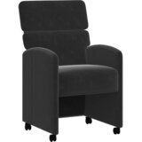  Blagovačke stolice s kotačima 2 pcs Crna 58 x 65 x 98 cm Baršun | Eponuda.com