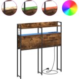 vidaXL Skladiščni naslon Dimljen hrast 90 cm Konstruiran les | Shoptok.si