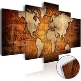  Slika na akrilnom staklu - Acrylic prints – Bronze map I 200x100 | shoptok.hr