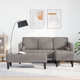 vidaXL 2-delna sedežna garnitura z blazinami Taupe tkanina, (22094669) | Shoptok.si