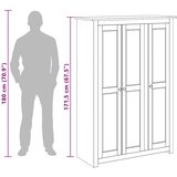  Ormar od borovine s 3 vrata bijeli 118 x 50 x 171,5 cm Panama | shoptok.hr