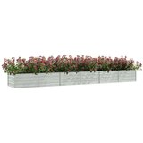 vidaXL Visoka greda 480x80x45 cm pocinkano jeklo srebrna | Shoptok.si