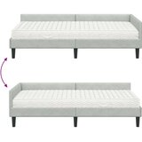  Kotni okvir postelje z matrico Drugo 2 pcs Svetlo siva Žamet, (5000121307) | Shoptok.si