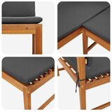  Vrtna stolica Smeđa 140 x 100 x 91cm Čvrsto drvo akacije | Eponuda.com