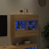 Zidni TV ormarić s LED svjetlima boja hrasta 78,5x30x60,5 cm | shoptok.hr