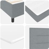  Postelja s pomičnim dnom z vzmetnico svetlo siva 200x200 cm tkanina, (22083570) | Shoptok.si