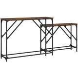  The Living Store Komplet konzolnih mizic 2-delni dimljen hrast inženirski les - Komplet Konzolnih Mizic, (21453397) | Shoptok.si