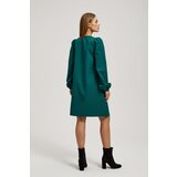 Marisse Emerald Dress With Puffed Sleeves And Decorative Buttons | Eponuda.ba