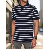 DStreet Koszulka męska polo w paski niebieska | shoptok.hr