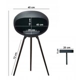 BIO kamin TOKIO 45x100 cm 2kW crni | Eponuda.com