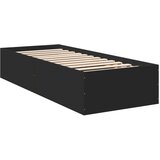  Okvir za krevet crni 90 x 190 cm od konstruiranog drva | shoptok.hr