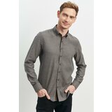 ALTINYILDIZ CLASSICS Men's Brown Slim Fit Slim Fit Buttoned Collar Flannel Lumberjack Shirt Cene