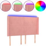  Posteljno vzglavje roza 147x16x118/128 cm žamet, (20933812) | Shoptok.si