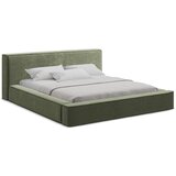Makamii Zeleni tapecirani bračni krevet s prostorom za odlaganje s okvirom od letvica 160x200 cm Noho - | shoptok.hr