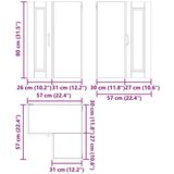  Stenska kuhinjska omarica Bela 57 x 57 x 80 cm Konstruiran les | Shoptok.si