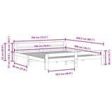  Posteljni okvir brez vzmetnice vošč. rjav 180x200 cm borovina, (21526102) | Shoptok.si