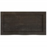  Zidna polica tamnosmeđa 60x30x(2-4) cm od obrađene hrastovine Slike