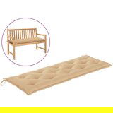 vidaXL Blazina za vrtno klop bež 150x50x7 cm blago | Shoptok.si