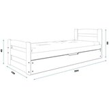 Ernie Drveni dječji krevet s podiznom ladicom - 200*90cm - bukva | shoptok.hr
