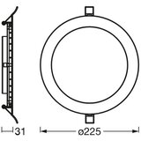 Osram led ugradna svetiljka slim LED/22W/230V 4000K | Eponuda.com