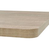  Kvadratni stol za bistro od MDF-a i čelika 80x80x75 cm boja hrasta | shoptok.hr