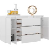  Komoda s 3 ladice sjajna bijela 120x41x75 cm konstruirano drvo | shoptok.hr