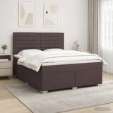  Boxspring krevet s madracem Tamno smeđa 140 x 190 cm Tkanina - Tamno smeđa 140 x 190 cm Dizajn linija | shoptok.hr