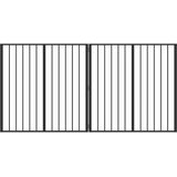  Vrata za pse 2 pcs Crna 100 x 100 cm Cinkani čelik | shoptok.hr