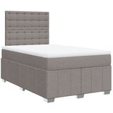 vidaXL Box spring postelja z vzmetnico taupe 120x200 cm blago, (21309034) | Shoptok.si