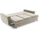 Cosmopolitan Design Bež žametna raztegljiva sedežna garnitura s prostorom za shranjevanje 235 cm Kyoto – | Shoptok.si