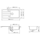 Schock sudopera formhaus D100L 1000x500/195mm siva | ePonuda.com
